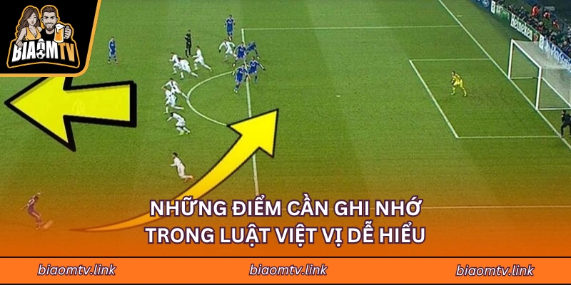 Những điểm cần ghi nhớ trong luật việt vị dễ hiểu